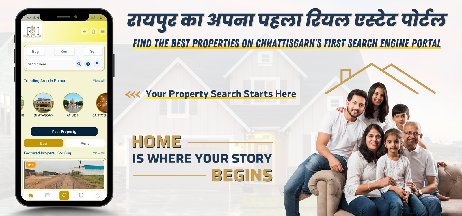 raipur homes banner